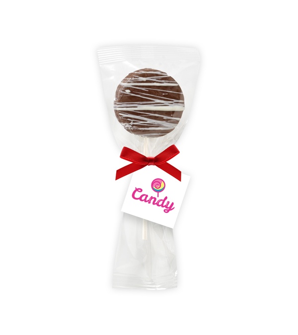 Chocolate Oreo Pop with White Drizzle