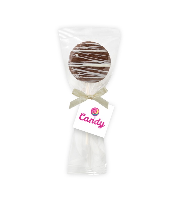 Chocolate Oreo Pop with White Drizzle