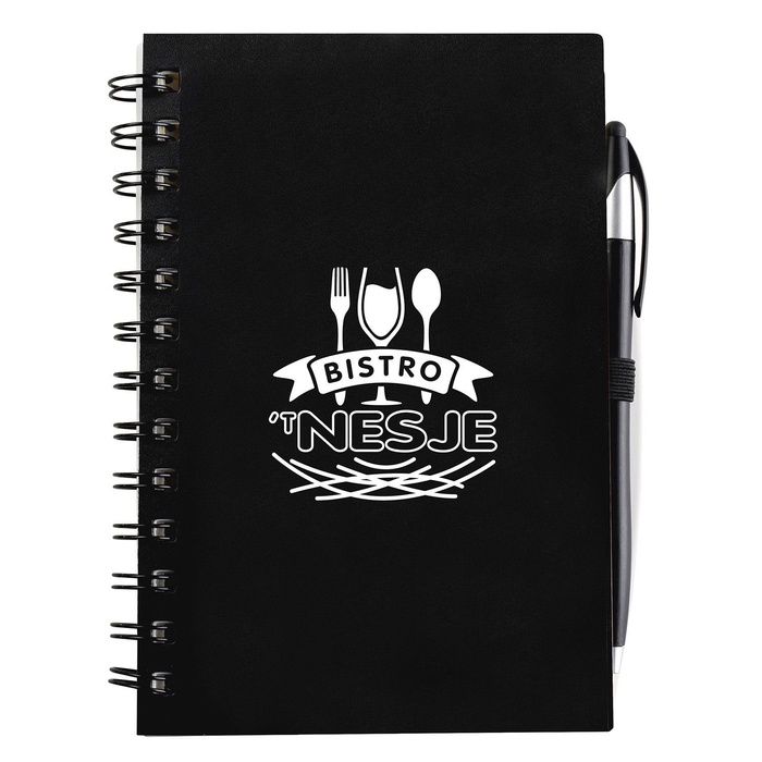 Plastic Spiral Bound Journal with pen