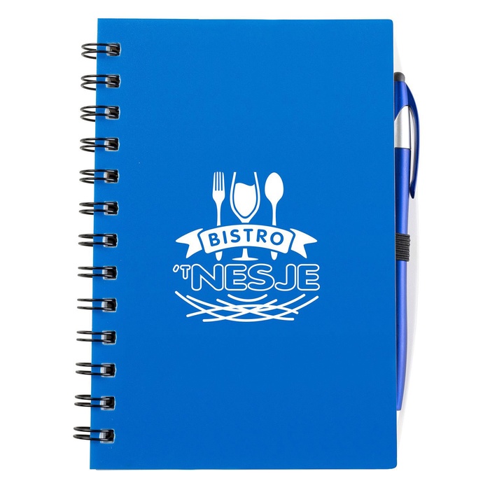 Plastic Spiral Bound Journal with pen