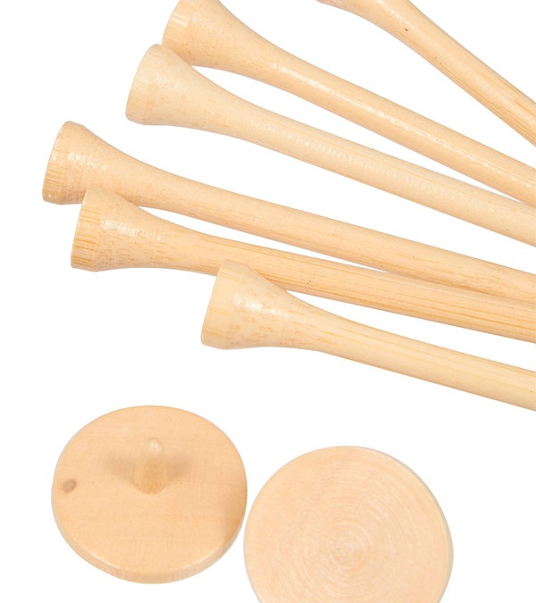 Bamboo Golf Tee Set with Recycled Pouch