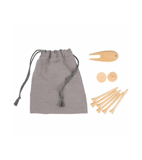 Bamboo Golf Tee Set with Recycled Pouch