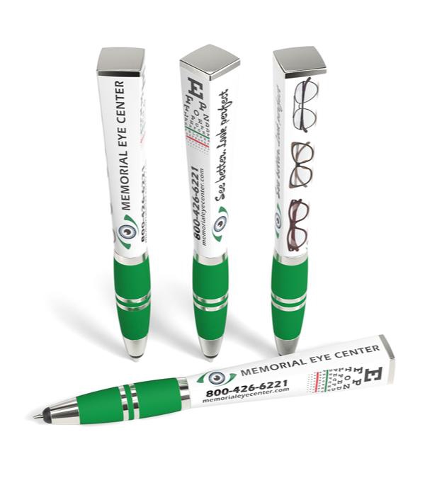 Square adpen with Stylus - Full Color Imprint