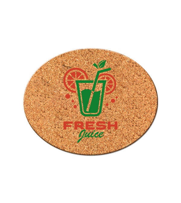 Cork Coasters Oval Shape