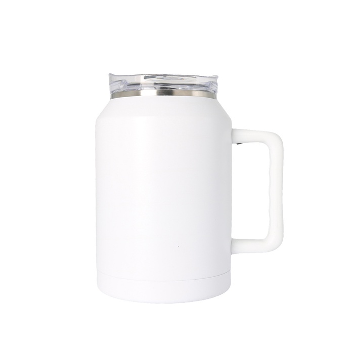50 Oz. Stainless Steel Fitness Handle Mug with/ Twist Closure Lid