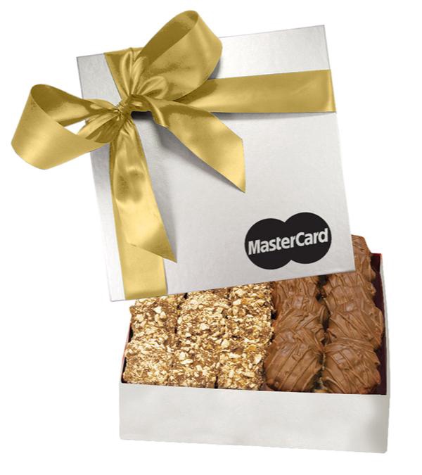 The Chairman Silver Gift Box - Almond Butter Crunch & Cashew Caramel Turtles