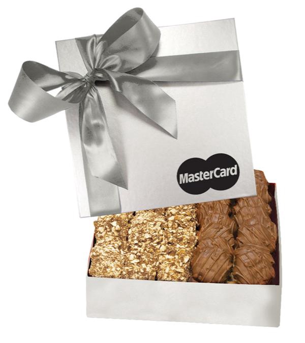 The Chairman Silver Gift Box - Almond Butter Crunch & Cashew Caramel Turtles