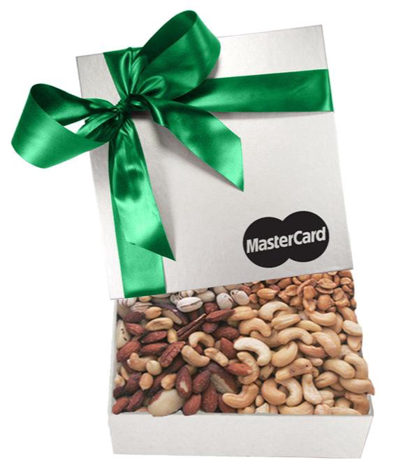 The Chairman Silver Gift Box - Cashews, Pistachios, Peanuts and Mixed Nuts