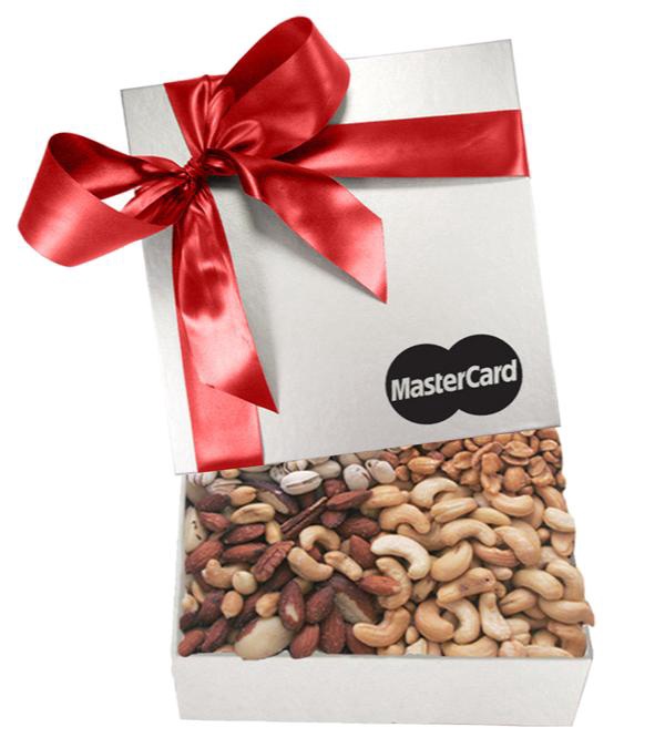 The Chairman Silver Gift Box - Cashews, Pistachios, Peanuts and Mixed Nuts