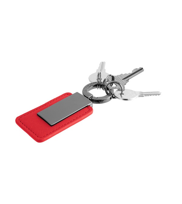 Leatherette Carabiner Clip Key Tag