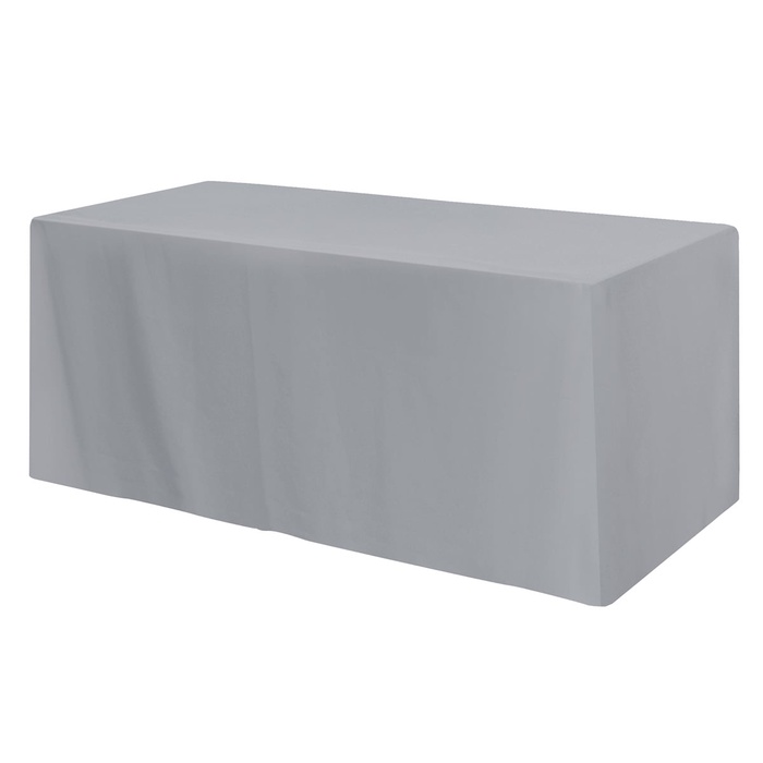 Fitted Poly/Cotton 4-sided Table Cover - Fits 6' Standard Table