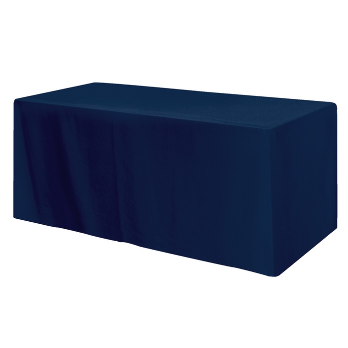 Fitted Poly/Cotton 4-sided Table Cover - Fits 6' Standard Table