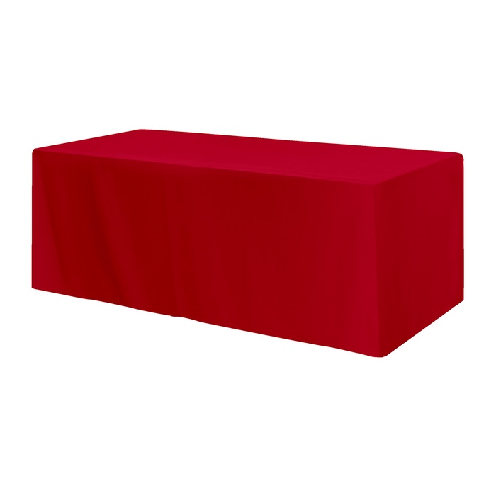 Fitted Poly/Cotton 4-sided Table Cover - Fits 8' Standard Table