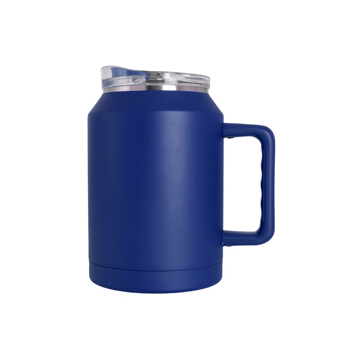 50 Oz. Stainless Steel Fitness Handle Mug with/ Twist Closure Lid