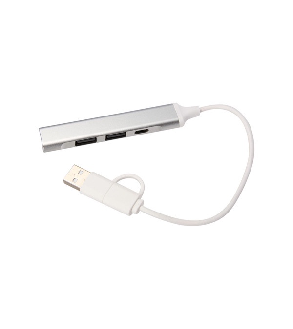Recycled Aluminum 4-Port USB-A and C Hub