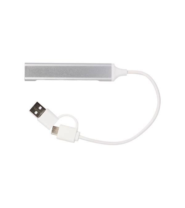 Recycled Aluminum 4-Port USB-A and C Hub