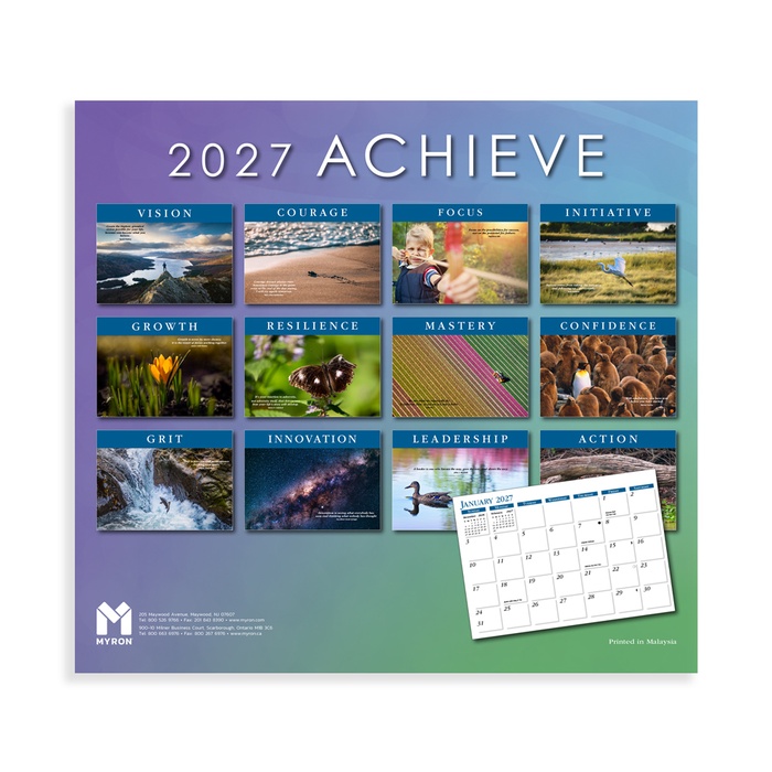 Achieve Custom Wall Calendar - 2027