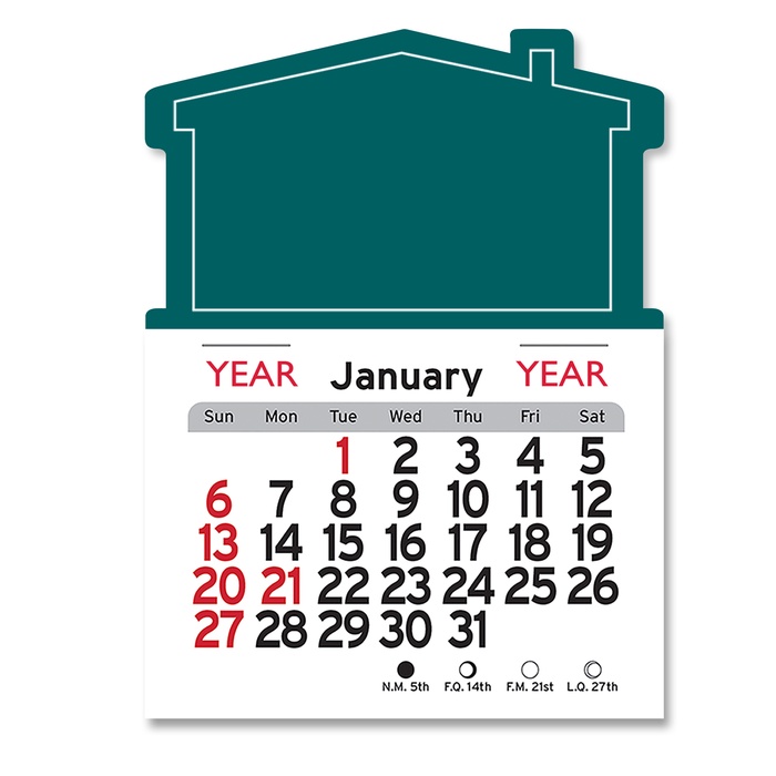 Adhesive Peel-N-Stick House Shape 2026 Calendars