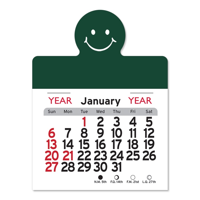 Adhesive Peel-N-Stick Smile Face 2026 Calendars