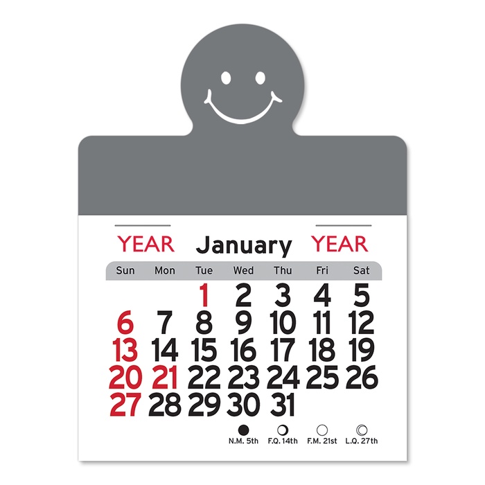 Adhesive Peel-N-Stick Smile Face 2026 Calendars