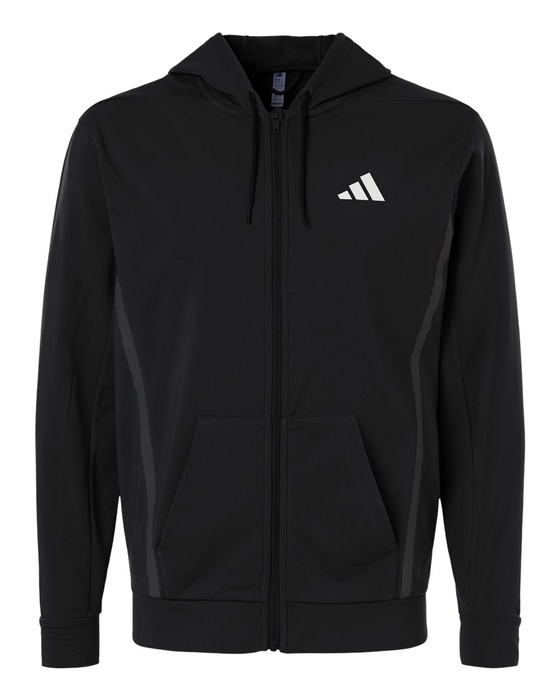 adidas Men's Game & Go Fleece Full-Zip Hooded Sweatshirt