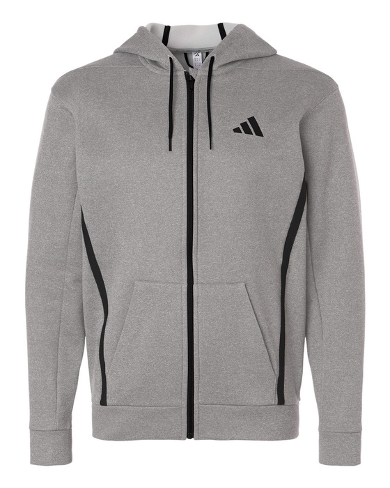 adidas Men's Game & Go Fleece Full-Zip Hooded Sweatshirt