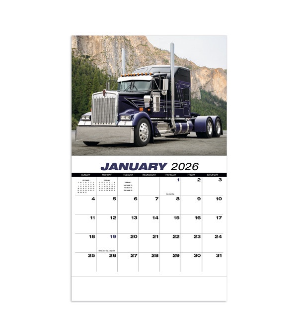 18-Wheeler Custom Wall Calendar