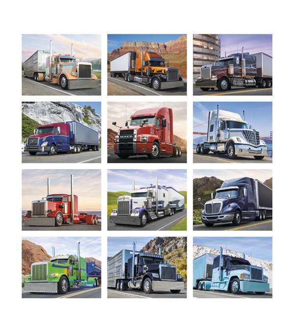 18-Wheeler Custom Wall Calendar