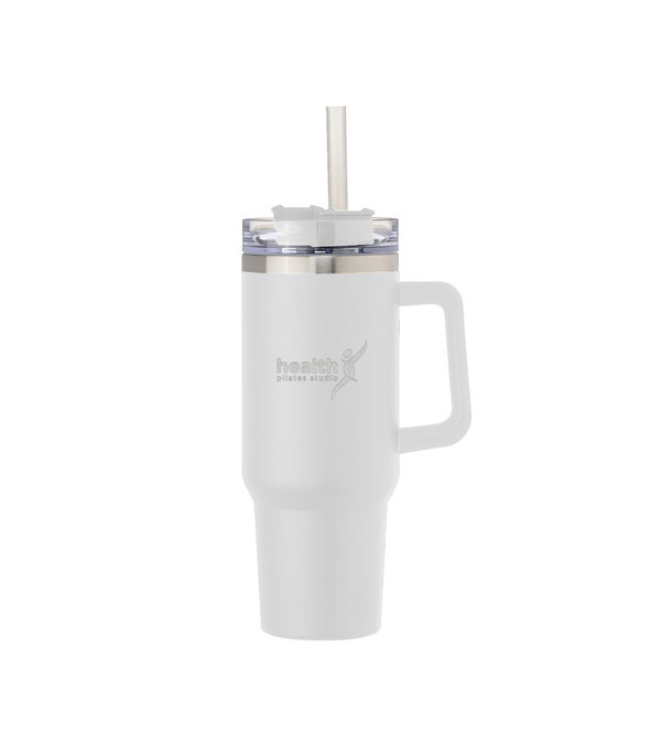 40 oz. Alexandria Vacuum Insluated Travel Mug with Straw - 24 Hour Rush