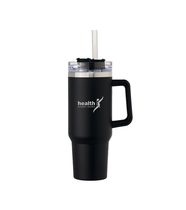 40 oz. Alexandria Vacuum Insluated Travel Mug with Straw - 24 Hour Rush
