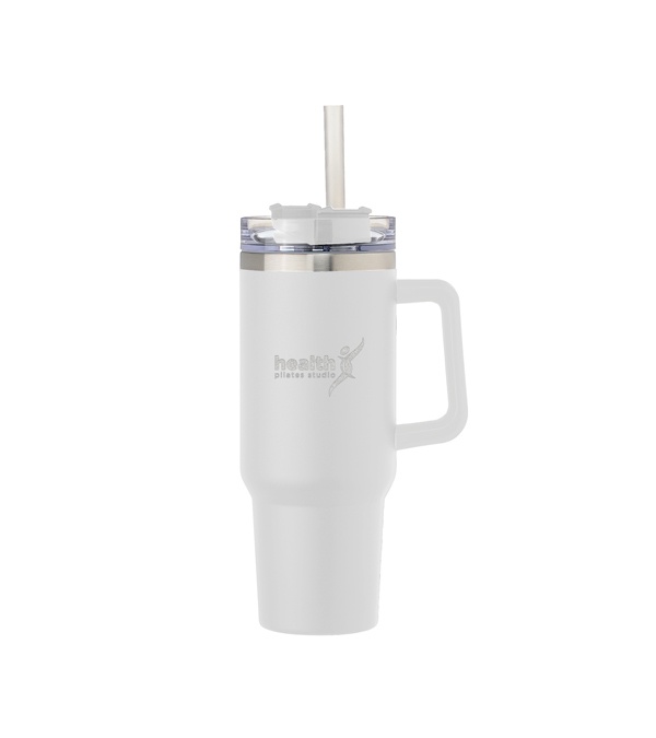 40 oz. Alexandria Vacuum Insluated Travel Mug with Straw - 24 Hour Rush