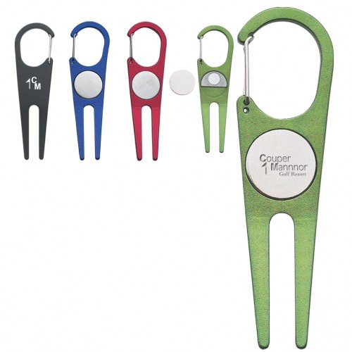Custom Aluminum Divot Tool with Ball Marker