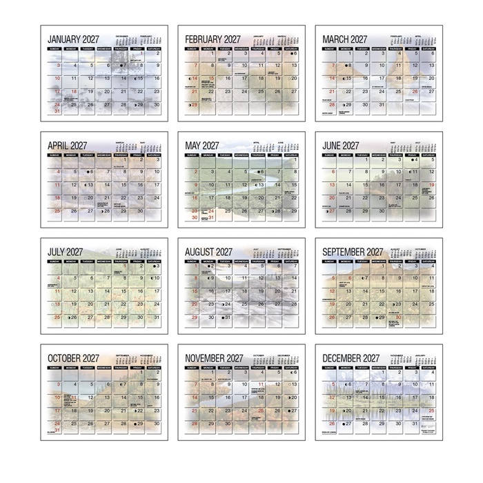 America's Beauty Desk Calendar - 2027