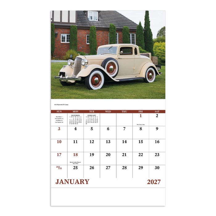 Antique Autos Wall Calendar - 2027