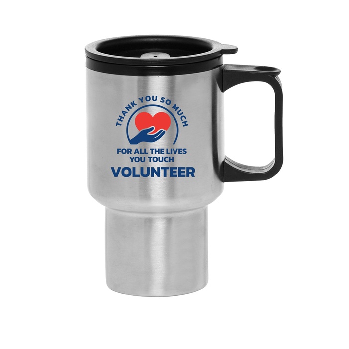 Volunteers 14 oz. Stainless Steel Travel Mug (personalization available)