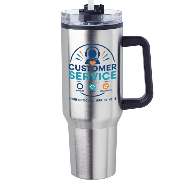 Customer Serivce 40 oz. Stainless Steel Travel Mug (optional personalization available)