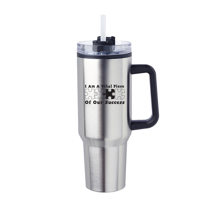 Vital Piece Stainless Steel Travel Mug (optional personalization available)