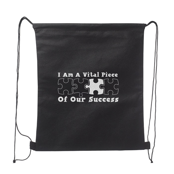Vital Piece of our Success Non-Woven Drawstring Backpack