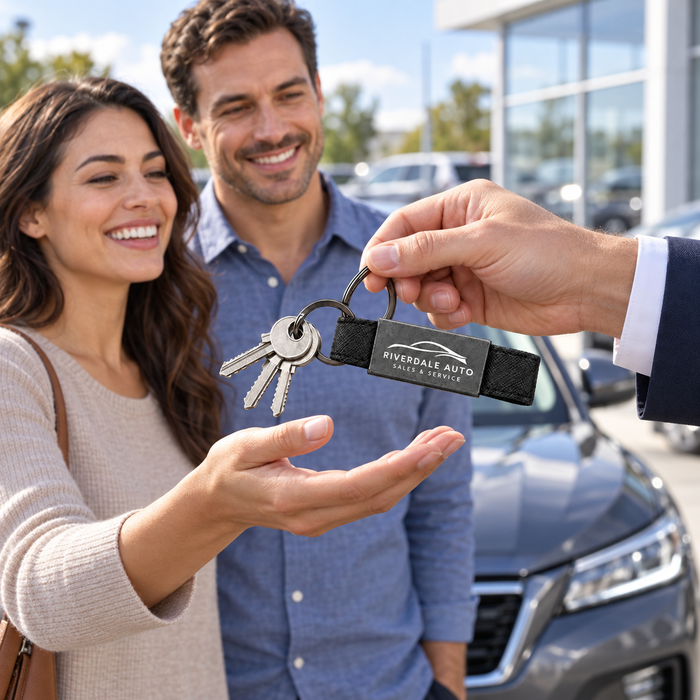 Leatherette Key Tag for Auto Dealers