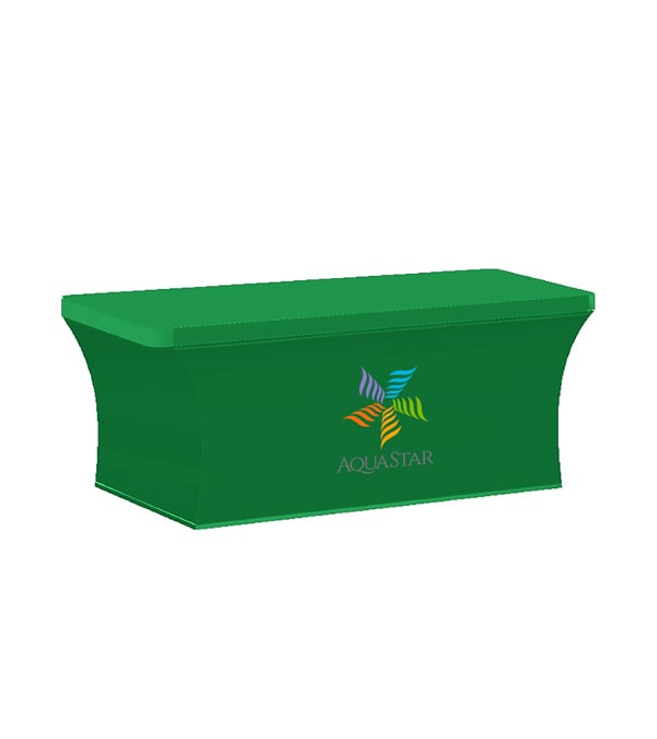 6-ft. Stretch Table Cover Front Print Only (with Stock Fabric Color)