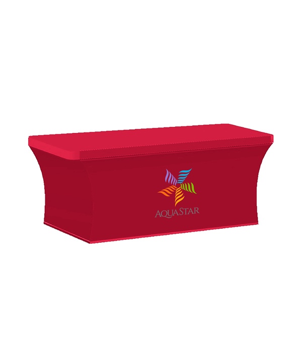 6-ft. Stretch Table Cover Front Print Only (with Stock Fabric Color)