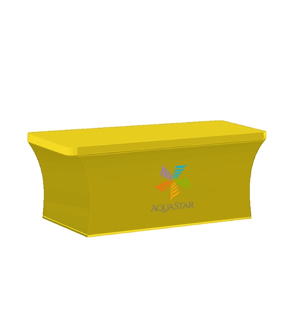 6-ft. Stretch Table Cover Front Print Only (with Stock Fabric Color)