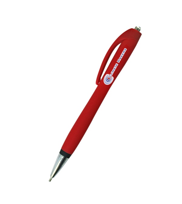 Halcyon Rubberized Click Pen - Full Color Imprint