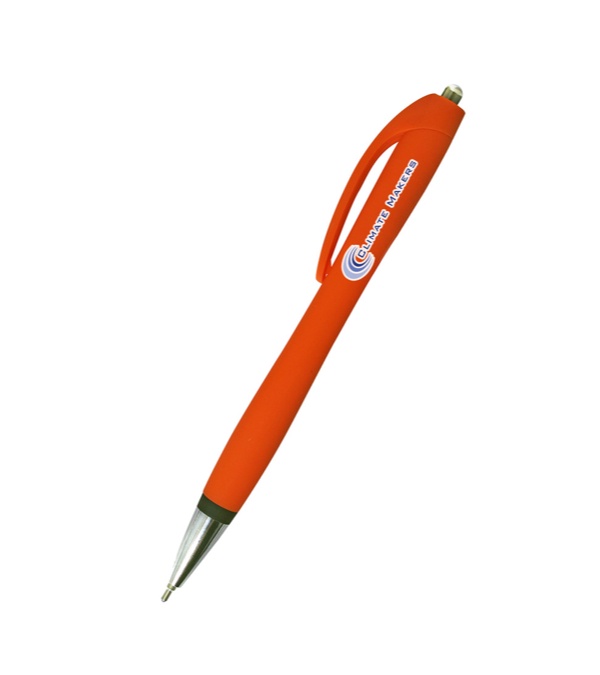 Halcyon Rubberized Click Pen - Full Color Imprint