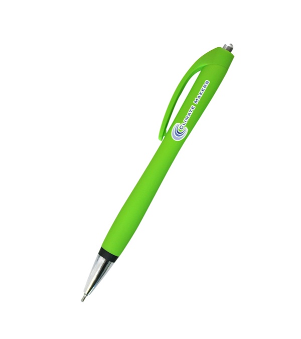 Halcyon Rubberized Click Pen - Full Color Imprint