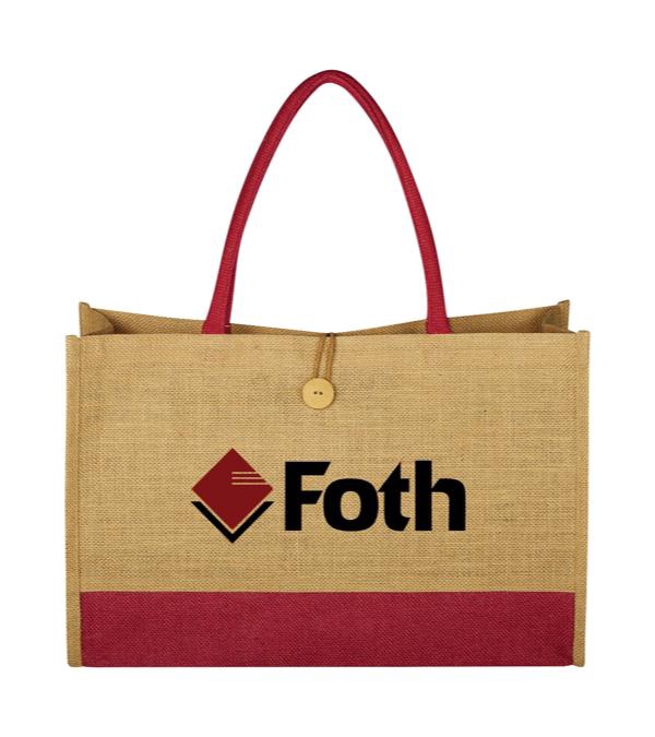 Jute Box Tote Bag