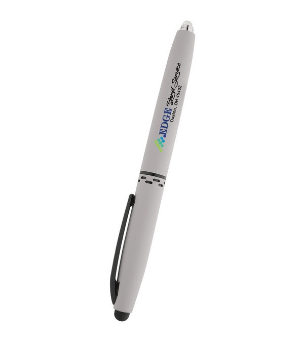 Keeper Soft Touch Triple Function Pen with Light & Stylus -Full Color