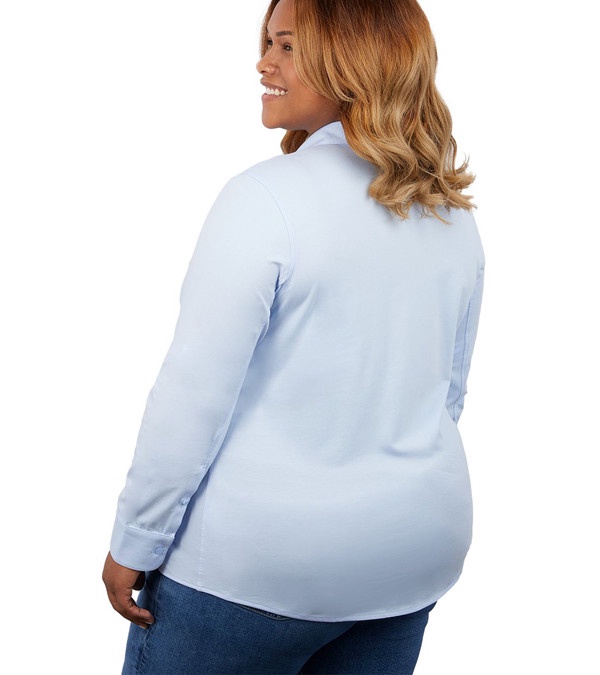 TATRA Eco Long Sleeve Knit Button Up Shirt Women's - Embroidered