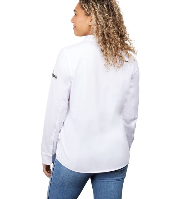 TATRA Eco Long Sleeve Knit Button Up Shirt Women's - Embroidered