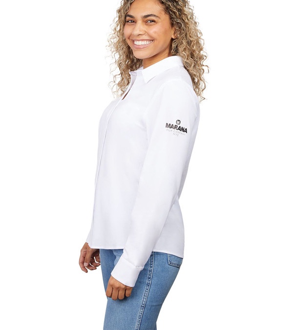 TATRA Eco Long Sleeve Knit Button Up Shirt Women's - Embroidered
